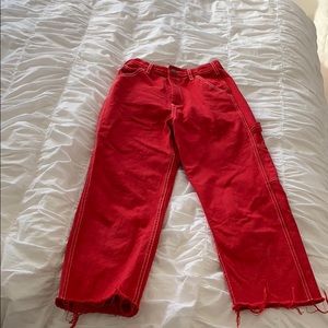Red Brandy Melville Worker Pant